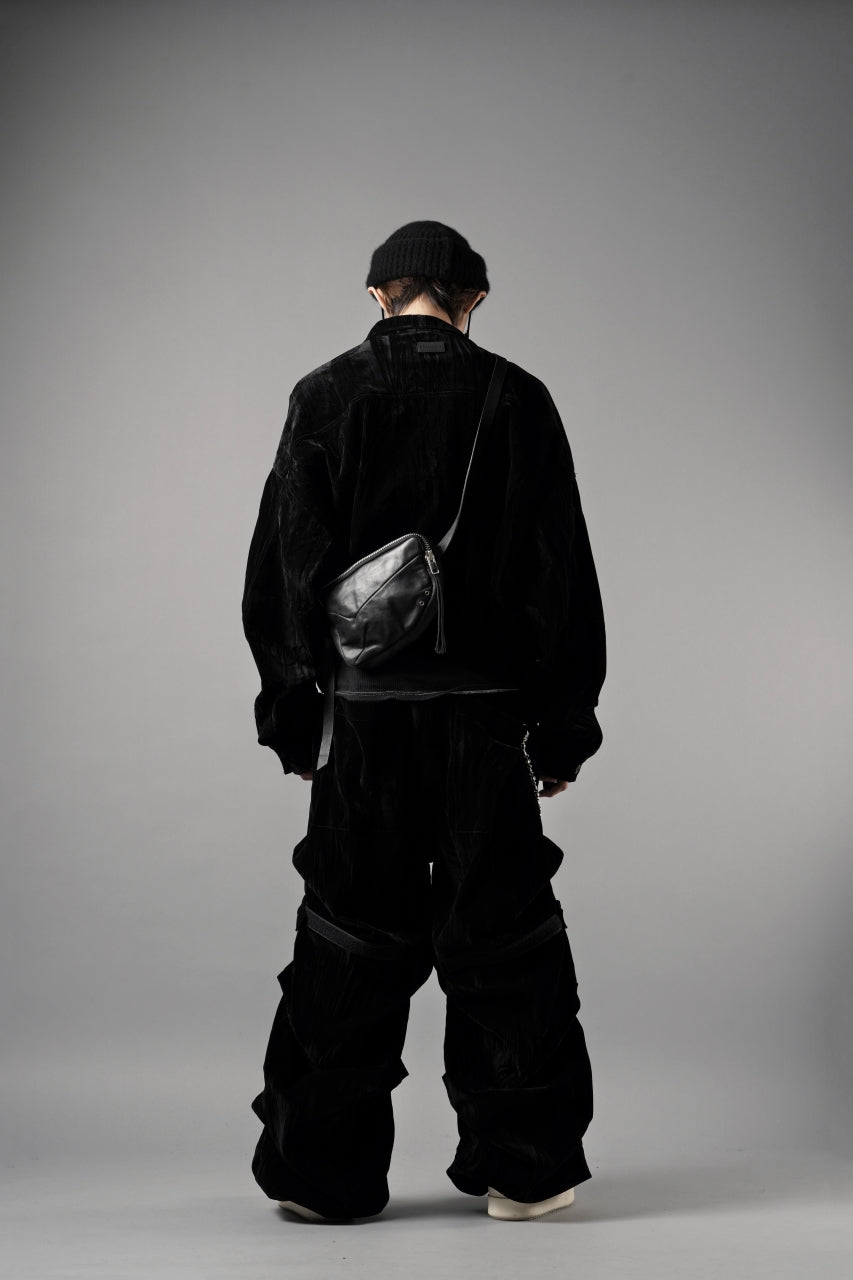 画像をギャラリービューアに読み込む, A.F ARTEFACT BIG POCKET SHORT BLOUSON / WASHER VELOR (BLACK)