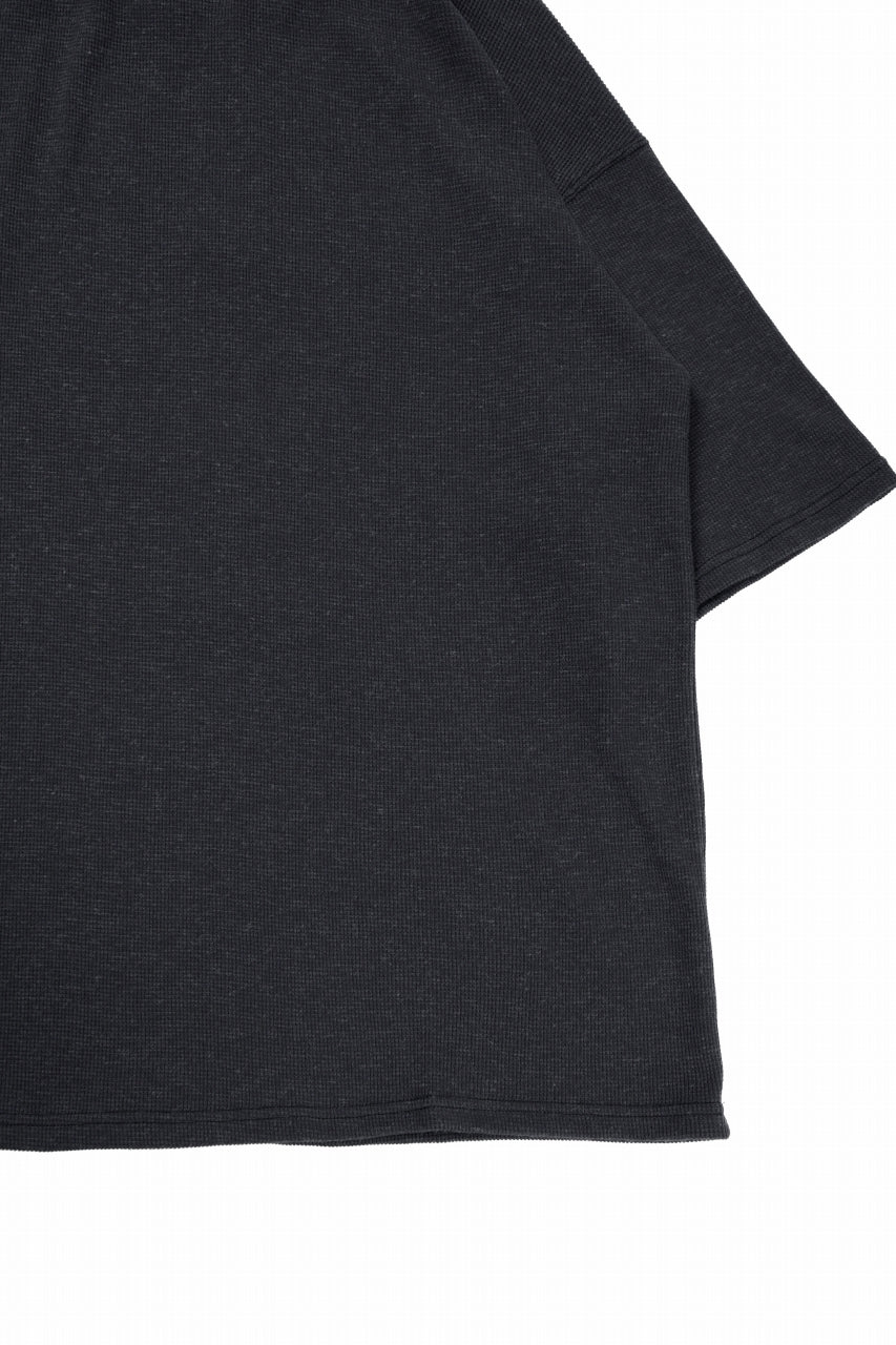 Load image into Gallery viewer, A.F ARTEFACT JUMBO T-SHIRT  / WAFFLE KNIT JERSEY (CHARCOAL)