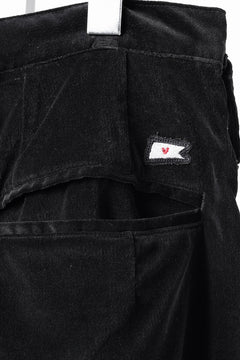 画像をギャラリービューアに読み込む, PORTER CLASSIC VELVETEEN BEBOP PANTS (BLACK)
