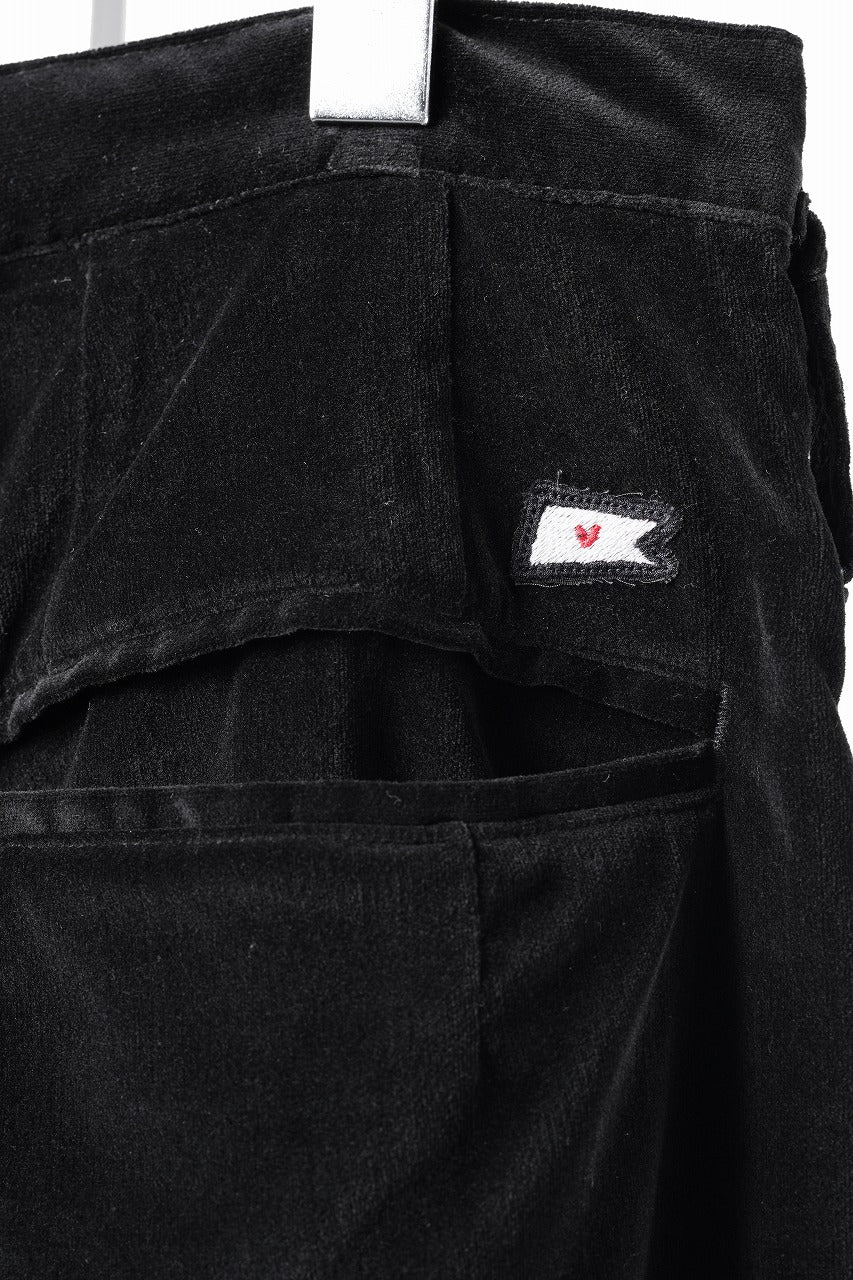 画像をギャラリービューアに読み込む, PORTER CLASSIC VELVETEEN BEBOP PANTS (BLACK)