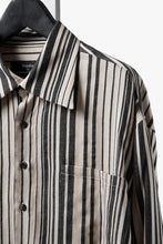 Load image into Gallery viewer, kujaku striped oversized shirt / S-258 (stripe)
