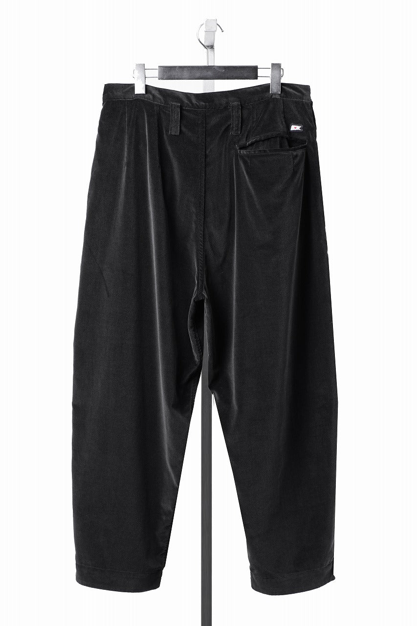 画像をギャラリービューアに読み込む, PORTER CLASSIC VELVETEEN BEBOP PANTS (BLACK)