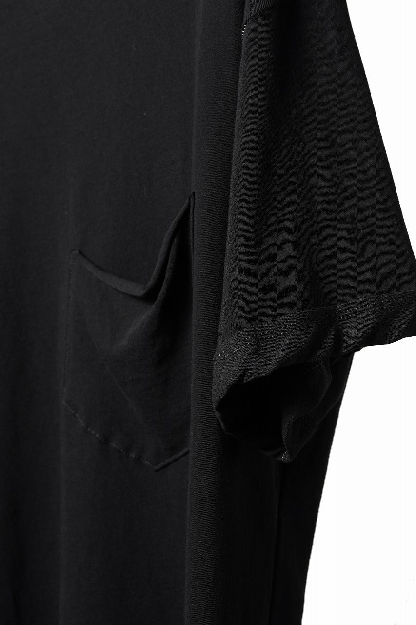 Load image into Gallery viewer, KLASICA "DEGREE 10" TORSION SEEM REGULAR FIT TEE / HIGH TWISTED COTTON DRY JERSEY (BLACK)