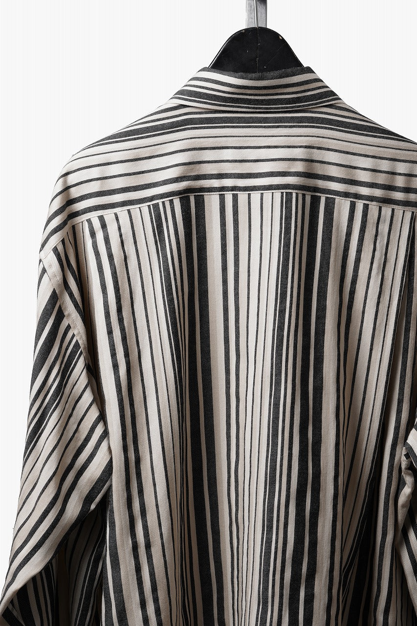 Load image into Gallery viewer, kujaku striped oversized shirt / S-258 (stripe)