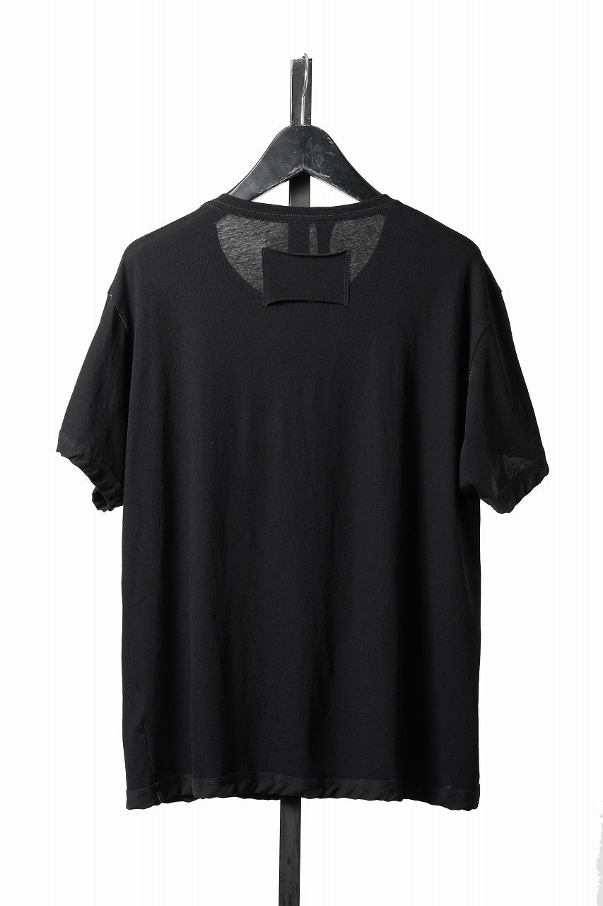 Load image into Gallery viewer, KLASICA "DEGREE 10" TORSION SEEM REGULAR FIT TEE / HIGH TWISTED COTTON DRY JERSEY (BLACK)
