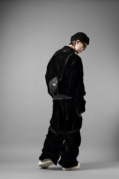 画像をギャラリービューアに読み込む, A.F ARTEFACT WASHER VELOR TUCK WIDE PANTS (BLACK)