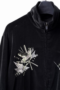 画像をギャラリービューアに読み込む, PORTER CLASSIC VELVETEEN HIPPIE SOUVENIR ZIP UP JACKET (BLACK)