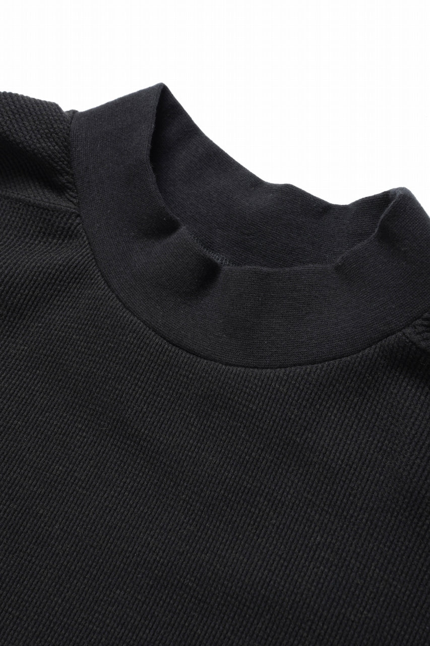 A.F ARTEFACT JUMBO T-SHIRT  / WAFFLE KNIT JERSEY (BLACK)