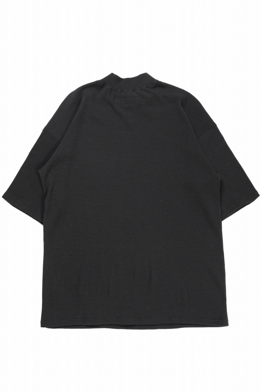 A.F ARTEFACT JUMBO T-SHIRT  / WAFFLE KNIT JERSEY (BLACK)