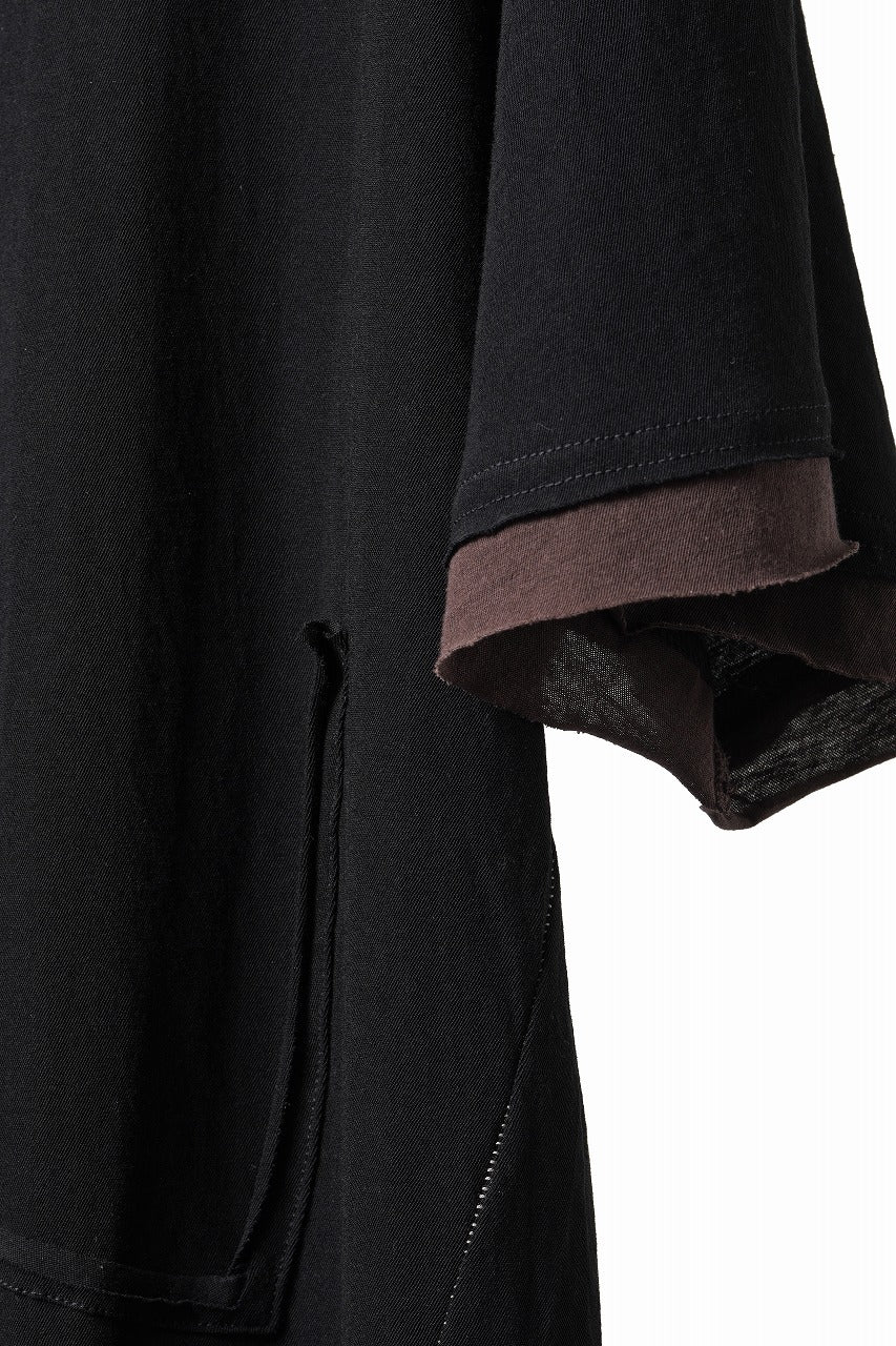 画像をギャラリービューアに読み込む, KLASICA "THEIR" BROKEN RINGER LOOSE FIT TEE / HIGH TWISTED COTTON DRY JERSEY (BLACK)