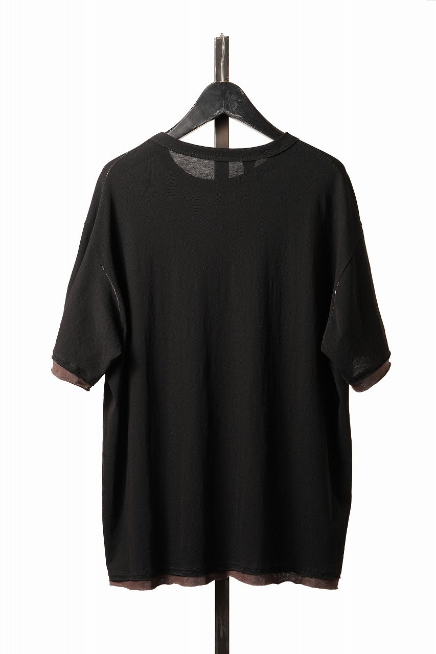画像をギャラリービューアに読み込む, KLASICA "THEIR" BROKEN RINGER LOOSE FIT TEE / HIGH TWISTED COTTON DRY JERSEY (BLACK)