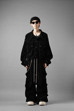 画像をギャラリービューアに読み込む, A.F ARTEFACT WASHER VELOR TUCK WIDE PANTS (BLACK)