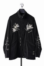 画像をギャラリービューアに読み込む, PORTER CLASSIC VELVETEEN HIPPIE SOUVENIR ZIP UP JACKET (BLACK)