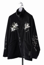 画像をギャラリービューアに読み込む, PORTER CLASSIC VELVETEEN HIPPIE SOUVENIR ZIP UP JACKET (BLACK)