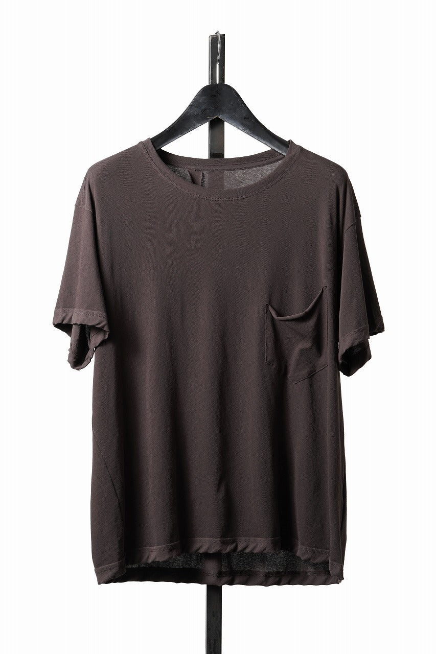 画像をギャラリービューアに読み込む, KLASICA "DEGREE 10" TORSION SEAM REGULAR FIT TEE / HIGH TWISTED COTTON DRY JERSEY (BROWN)