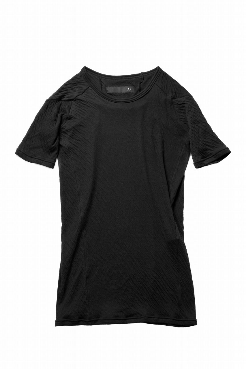 A.F ARTEFACT MULTI PANEL SLIMFIT T-SHIRT / SOFT DOUBLEFACE (BLACK)
