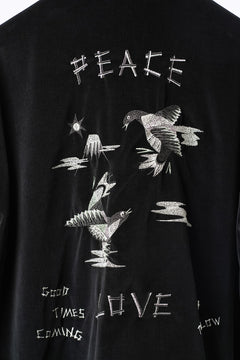 画像をギャラリービューアに読み込む, PORTER CLASSIC VELVETEEN HIPPIE SOUVENIR ZIP UP JACKET (BLACK)