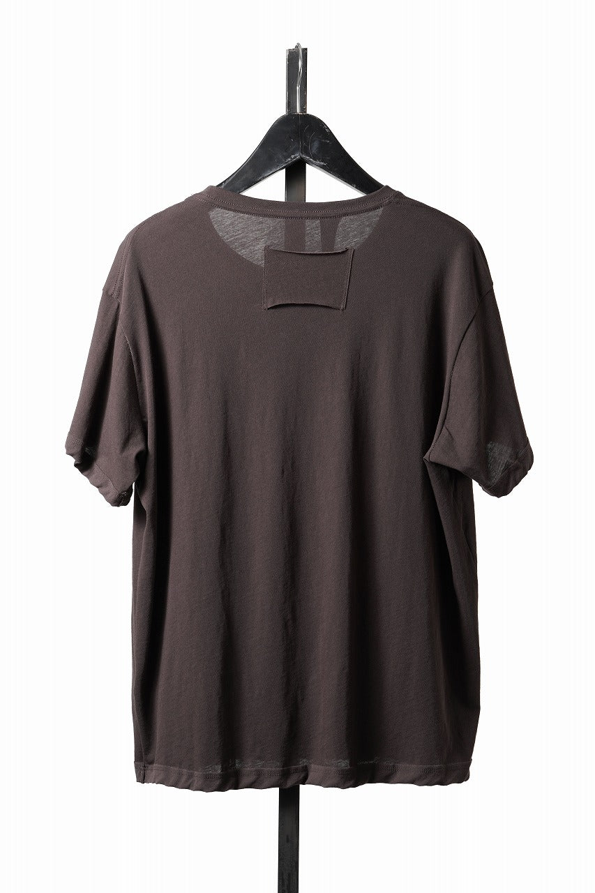 画像をギャラリービューアに読み込む, KLASICA "DEGREE 10" TORSION SEAM REGULAR FIT TEE / HIGH TWISTED COTTON DRY JERSEY (BROWN)