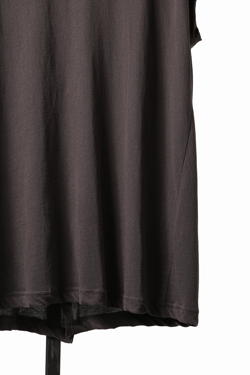 画像をギャラリービューアに読み込む, KLASICA "LUNG v.7" FLAP BACK SLEEVE LESS / HIGH TWISTED COTTON DRY JERSEY (BROWN)