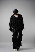 画像をギャラリービューアに読み込む, A.F ARTEFACT WASHER VELOR TUCK WIDE PANTS (BLACK)