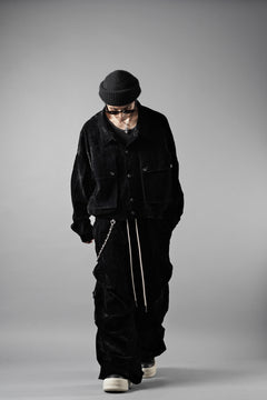 画像をギャラリービューアに読み込む, A.F ARTEFACT WASHER VELOR TUCK WIDE PANTS (BLACK)