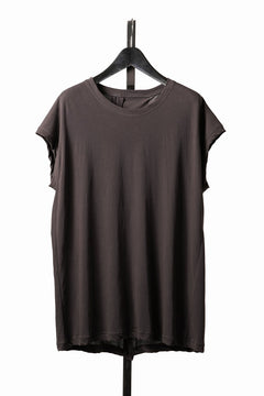 画像をギャラリービューアに読み込む, KLASICA "LUNG v.7" FLAP BACK SLEEVE LESS / HIGH TWISTED COTTON DRY JERSEY (BROWN)