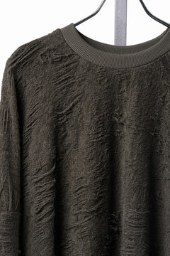 画像をギャラリービューアに読み込む, A.F ARTEFACT EXTREME OVERSIZED PULLOVER / DAMAGE PILE &amp; PLATING KNIT JERSEY (KHAKI)