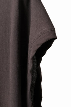 画像をギャラリービューアに読み込む, KLASICA "LUNG v.7" FLAP BACK SLEEVE LESS / HIGH TWISTED COTTON DRY JERSEY (BROWN)
