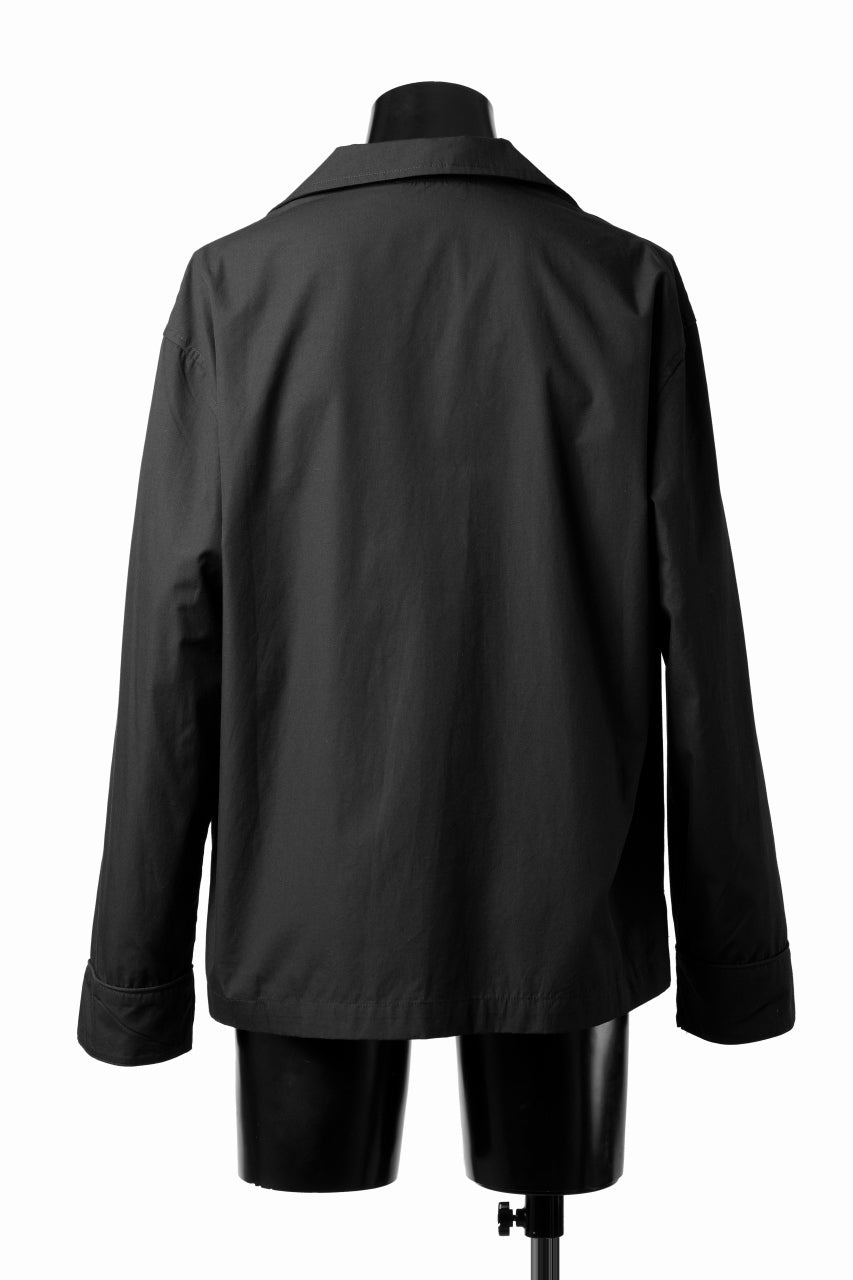 画像をギャラリービューアに読み込む, entire studios LS OPEN COLLAR SHIRT (BLACK)