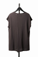 画像をギャラリービューアに読み込む, KLASICA "LUNG v.7" FLAP BACK SLEEVE LESS / HIGH TWISTED COTTON DRY JERSEY (BROWN)