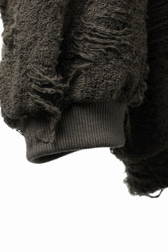 画像をギャラリービューアに読み込む, A.F ARTEFACT EXTREME OVERSIZED PULLOVER / DAMAGE PILE &amp; PLATING KNIT JERSEY (KHAKI)