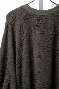 画像をギャラリービューアに読み込む, A.F ARTEFACT EXTREME OVERSIZED PULLOVER / DAMAGE PILE &amp; PLATING KNIT JERSEY (KHAKI)