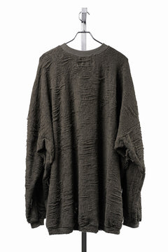 画像をギャラリービューアに読み込む, A.F ARTEFACT EXTREME OVERSIZED PULLOVER / DAMAGE PILE &amp; PLATING KNIT JERSEY (KHAKI)
