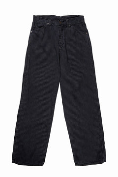 画像をギャラリービューアに読み込む, FULLCOUNT 1149 HICKOLY STRIPE BLACK WORK TROUSERS (CHARCOAL BLACK)