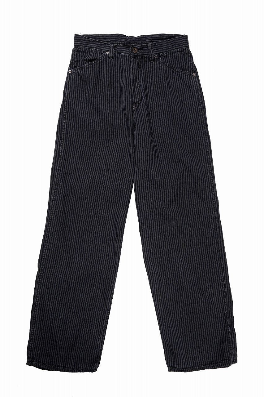 画像をギャラリービューアに読み込む, FULLCOUNT 1149 HICKOLY STRIPE BLACK WORK TROUSERS (CHARCOAL BLACK)