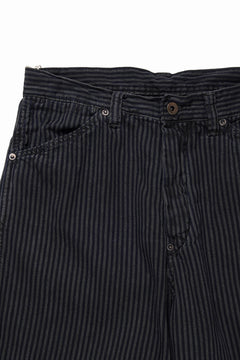 画像をギャラリービューアに読み込む, FULLCOUNT 1149 HICKOLY STRIPE BLACK WORK TROUSERS (CHARCOAL BLACK)
