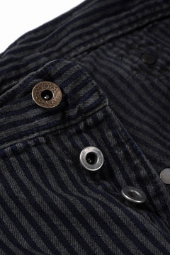 画像をギャラリービューアに読み込む, FULLCOUNT 1149 HICKOLY STRIPE BLACK WORK TROUSERS (CHARCOAL BLACK)