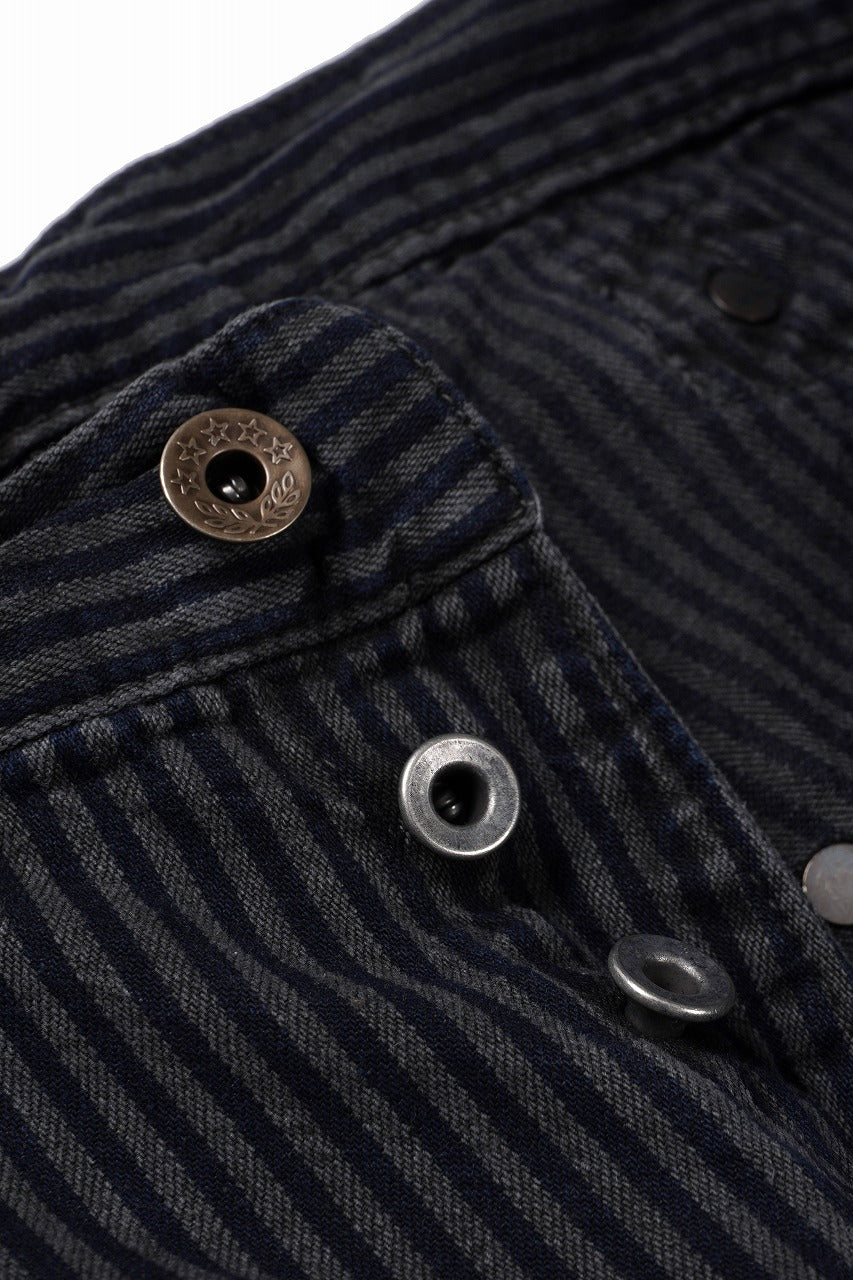 画像をギャラリービューアに読み込む, FULLCOUNT 1149 HICKOLY STRIPE BLACK WORK TROUSERS (CHARCOAL BLACK)