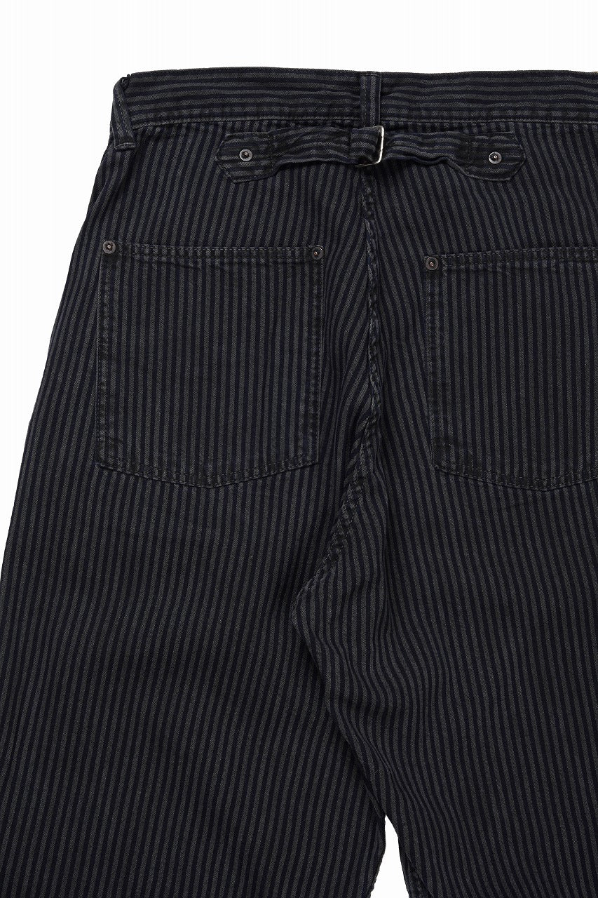 画像をギャラリービューアに読み込む, FULLCOUNT 1149 HICKOLY STRIPE BLACK WORK TROUSERS (CHARCOAL BLACK)