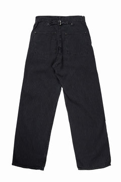 画像をギャラリービューアに読み込む, FULLCOUNT 1149 HICKOLY STRIPE BLACK WORK TROUSERS (CHARCOAL BLACK)