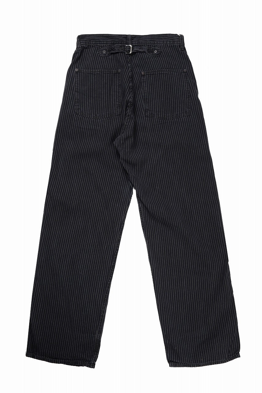 画像をギャラリービューアに読み込む, FULLCOUNT 1149 HICKOLY STRIPE BLACK WORK TROUSERS (CHARCOAL BLACK)