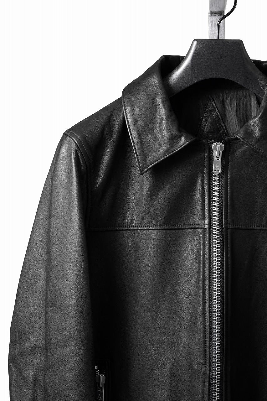 画像をギャラリービューアに読み込む, A LEATHER Roadster Jacket / SMOOTH COWHIDE (BLACK)