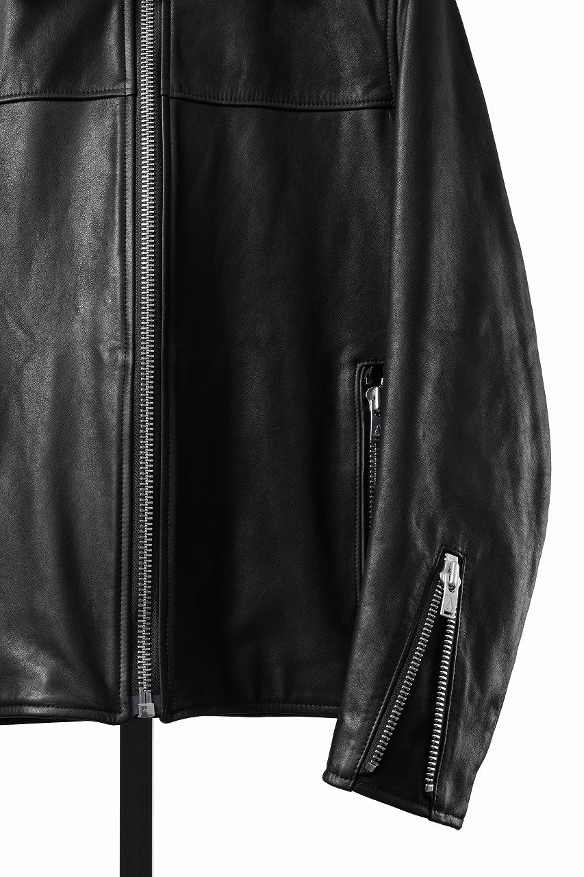 画像をギャラリービューアに読み込む, A LEATHER Roadster Jacket / SMOOTH COWHIDE (BLACK)