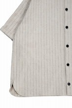 画像をギャラリービューアに読み込む, N/07 OPEN COLLAR H/S SHIRT / HEAVY C/LI BUTCHER STRIPES (BEIGE)