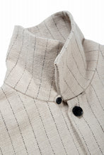 画像をギャラリービューアに読み込む, N/07 OPEN COLLAR H/S SHIRT / HEAVY C/LI BUTCHER STRIPES (BEIGE)