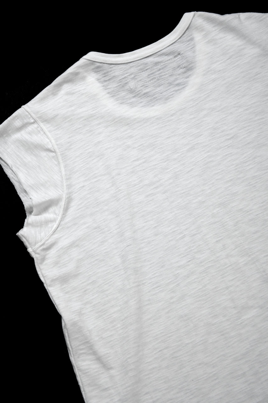 A.F ARTEFACT CUT SLEEVE T-SHIRT / SLAB L.JERSEY (WHITE)