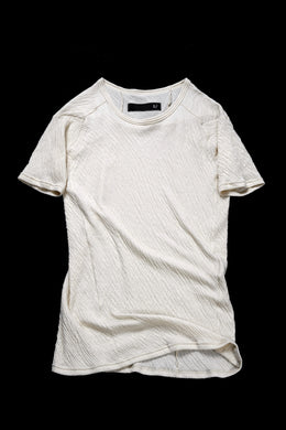 A.F ARTEFACT MULTI PANEL SLIMFIT T-SHIRT / SOFT DOUBLEFACE (IVORY)