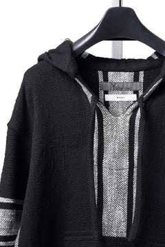 Load image into Gallery viewer, Y's for men × MASSES KHADI RUG HOODED PULLOVER (BLACK)