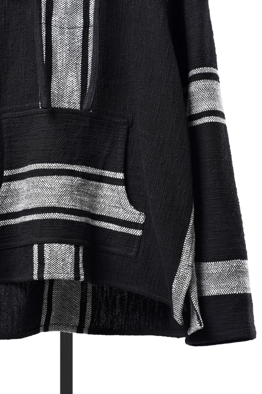 Load image into Gallery viewer, Y's for men × MASSES KHADI RUG HOODED PULLOVER (BLACK)