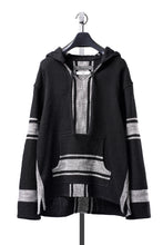 Load image into Gallery viewer, Y's for men × MASSES KHADI RUG HOODED PULLOVER (BLACK)